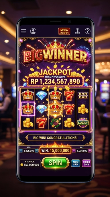 Tampilan aplikasi bigwinner yang menarik dan informatif.